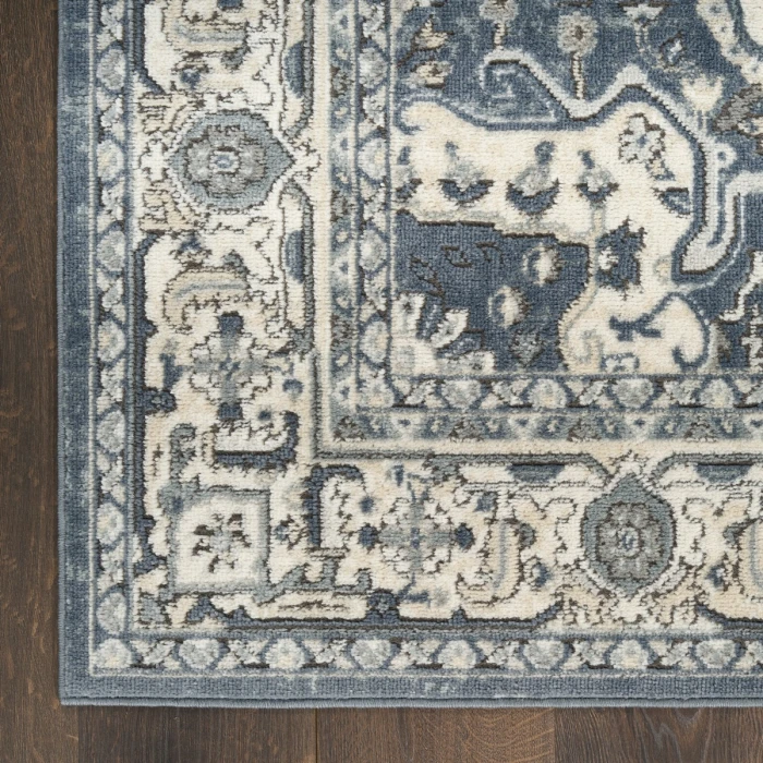 Nourison Quarry Navy Ivory QUA18 5 ft. X 7 ft. Rect. Rug