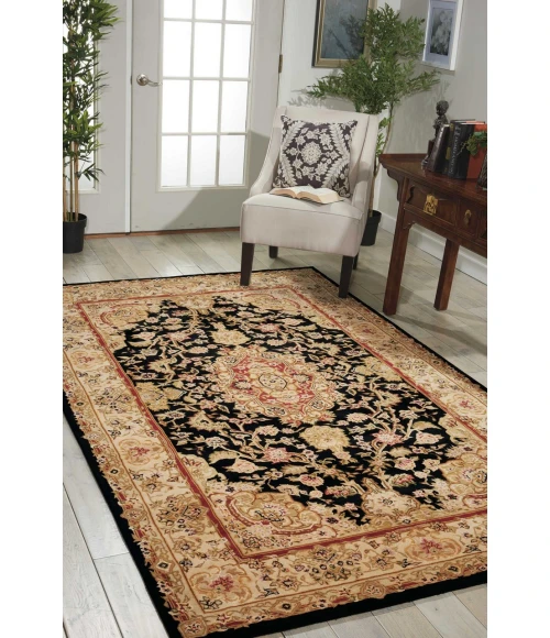 Nourison 2000 Octagon Area Rug 2028-Black