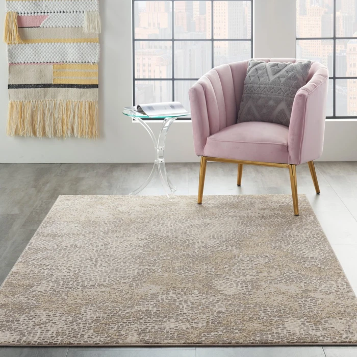 Michael Amini MA90 Uptown Area Rug UPT02-Beige/Grey