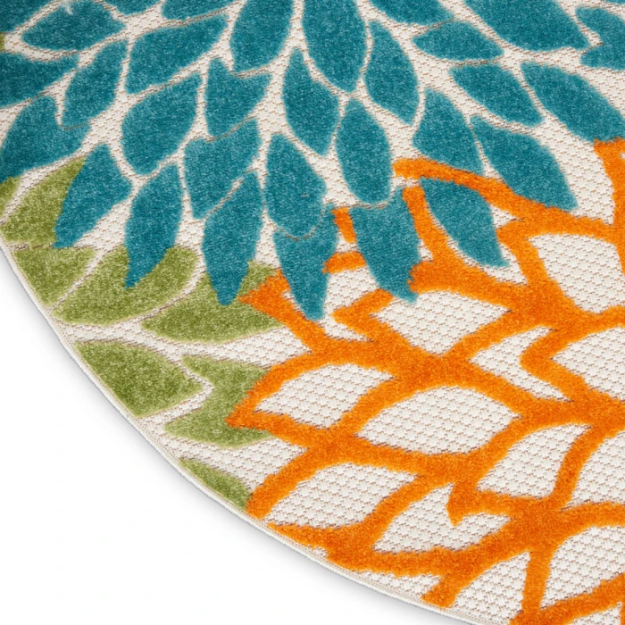 Nourison Aloha Area Rug ALH05 Turquoise Multicolor