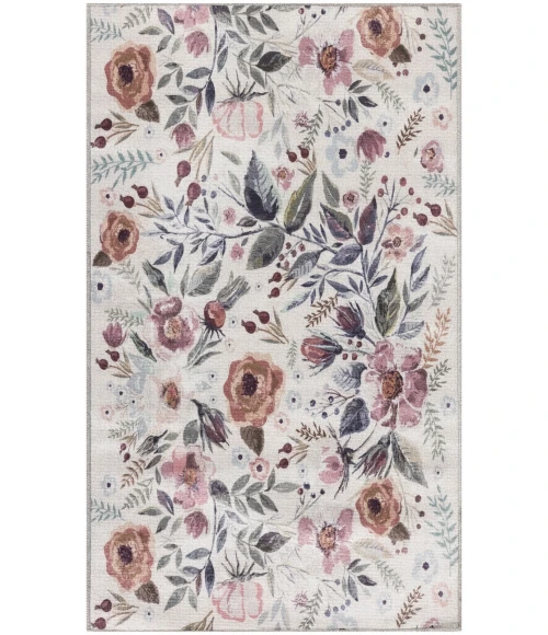 Nourison Nourison Washables Ivory Pink NWB01 2 ft. X 3 ft. Rect. Rug