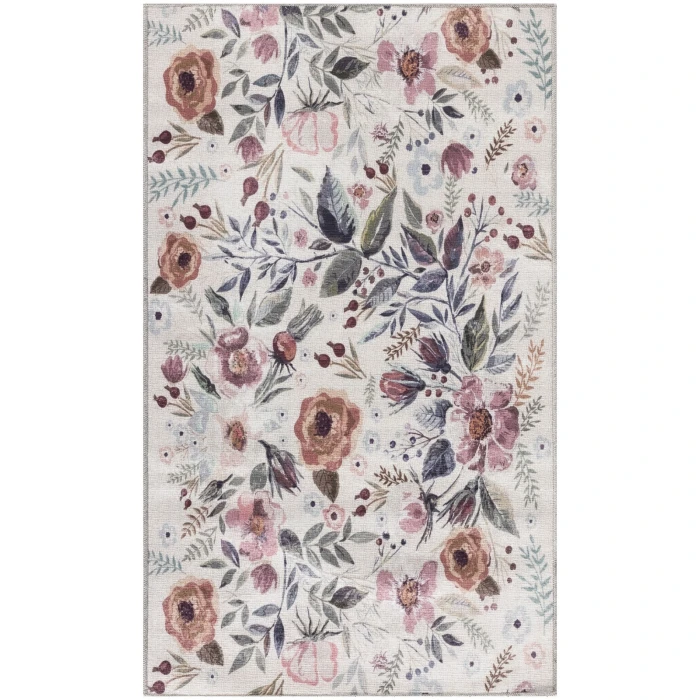 Nourison Nourison Washables Ivory Pink NWB01 2 ft. X 3 ft. Rect. Rug