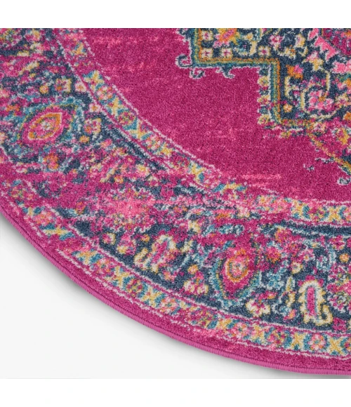 Nourison Passion Round Area Rug PSN03-Fuchsia