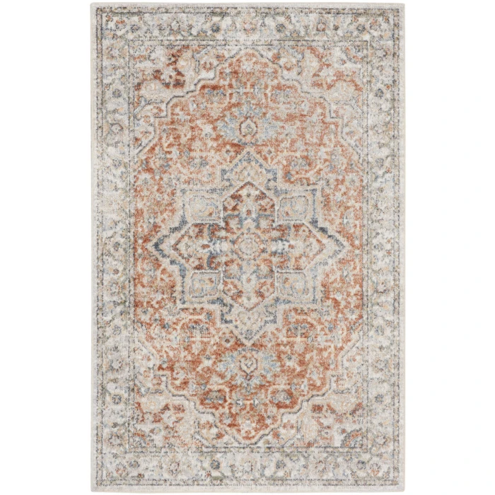 Nourison Astra Machine Washable Area Rug ASW12 Gold/Multicolor