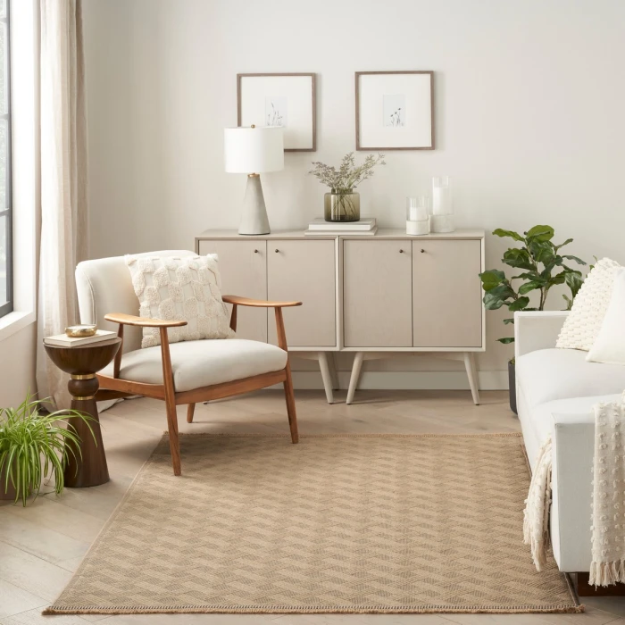 Nourison Washable Jute Natural WSJ02 4 ft. X 6 ft. Rect. Rug