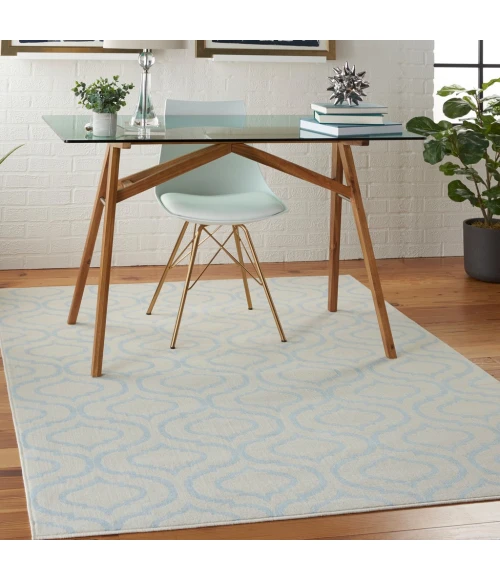 Nourison Jubilant Area Rug JUB19-Ivory/Blue
