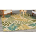 Nourison Aloha Green Multicolor ALH18 5 ft. 3 in. X 7 ft. 5 in. Rectangle Rug