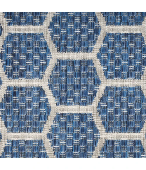 Nourison Twist Reversible Blue TWS01 6 ft. X 9 ft. Rect. Rug
