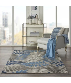 Nourison Home Aloha ALH18 Grey Blue 5 ft. 3 in. X 7 ft. 5 in. Area Rug