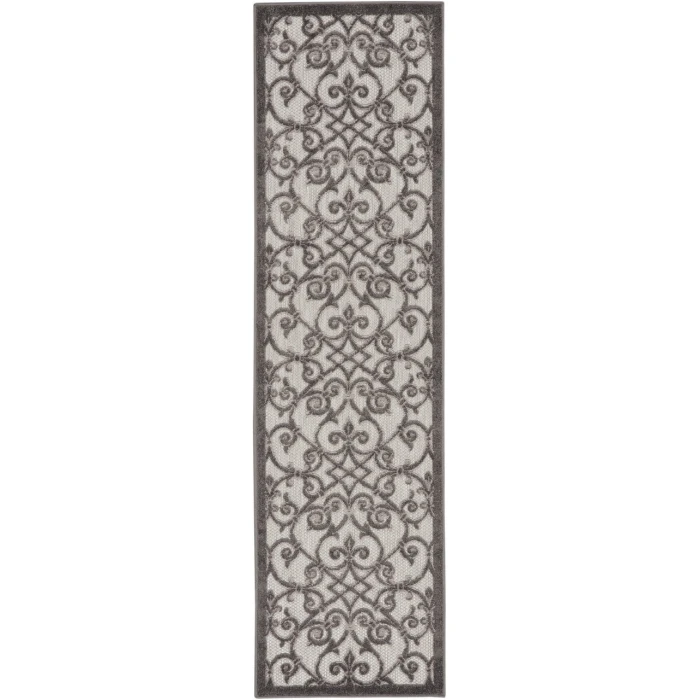 Nourison Aloha Runner Area Rug ALH21-Grey/Charcoal
