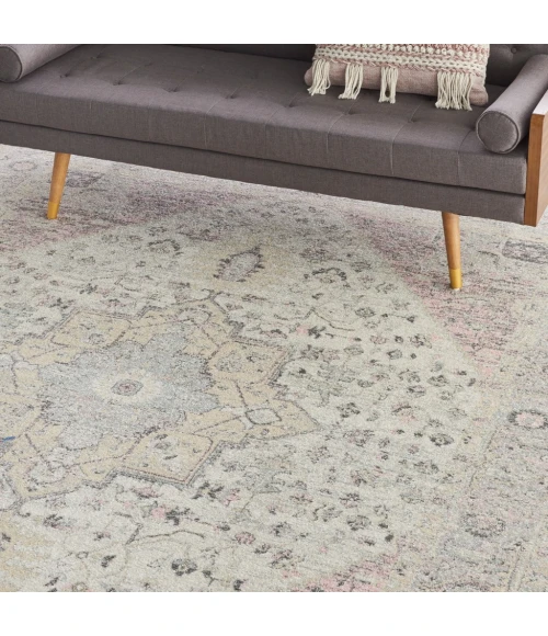 Nourison Tranquil Area Rug TRA06-Ivory/Pink