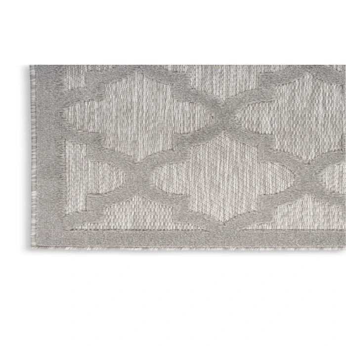 Nourison Easy Care Silver Grey NES01 2 ft. X 6 ft. Rectangle Rug
