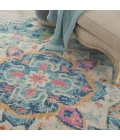 Nourison Passion Round Area Rug PSN25-Ivory/Light Blue