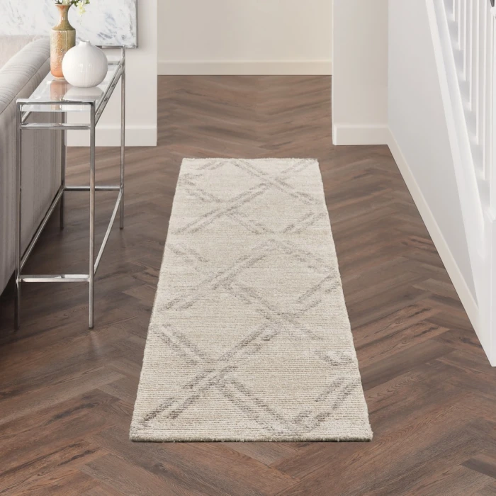 Nourison Venosa Runner Area Rug VSN01-Ivory/Grey