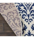 Nourison Grafix Round Area Rug GRF06-White/Blue