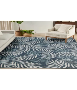Nourison Home Garden Oasis GOA01 Navy 8 ft. X 10 ft. Area Rug