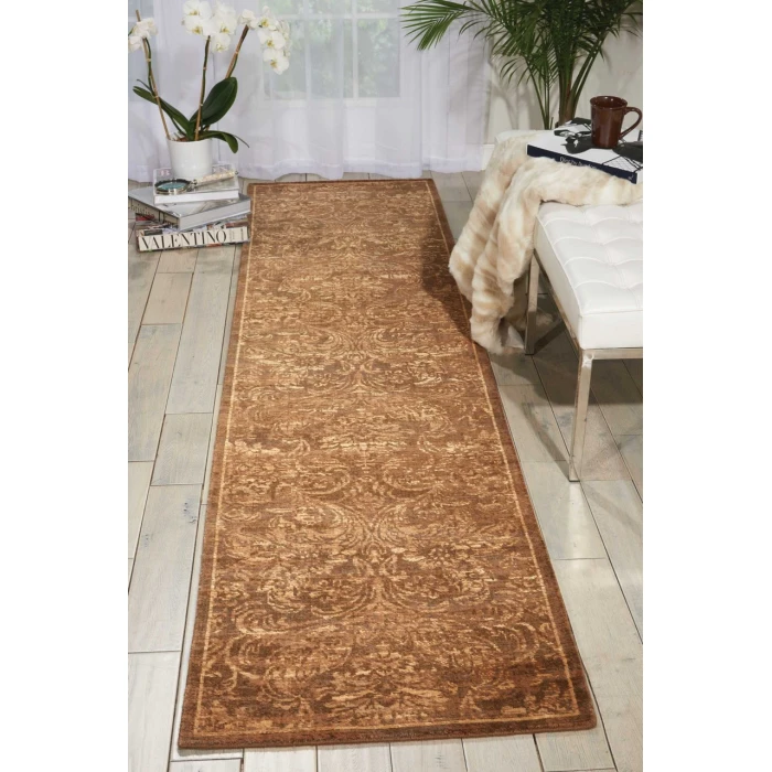 Nourison Silken Allure Runner Area Rug SLK19-Chocolate