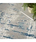 Nourison Quarry Ivory Grey Blue QUA01 6 ft. X 9 ft. Rect. Rug