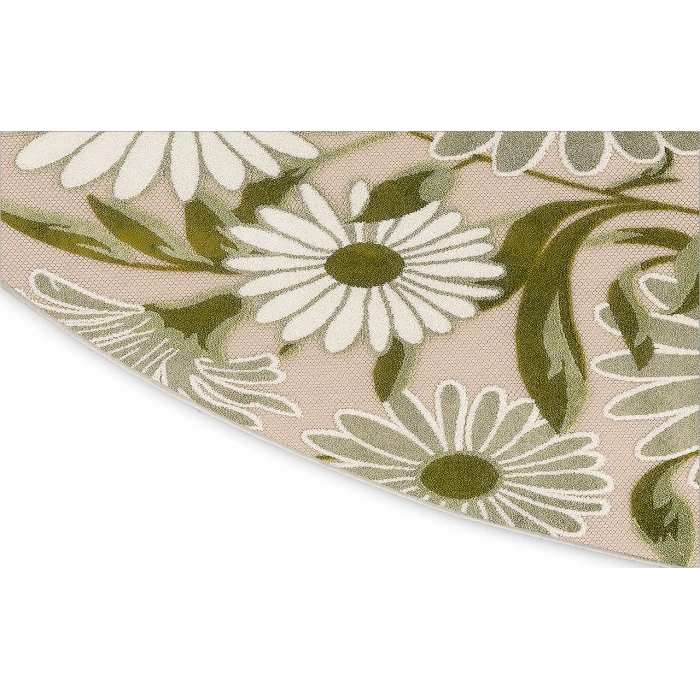 Nourison Aloha Ivory Green ALH33 5 ft. 3 in. Round Rug