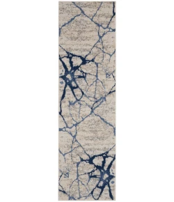 Calvin Klein River Flow RFV05 Ivory Blue 2 ft. 3 in. X 7 ft. 3 in. Area Rug