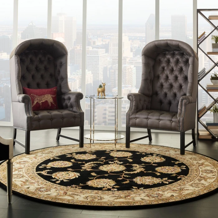 Nourison 2000 Round Area Rug 2022-Black
