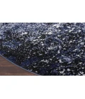 Nourison Passion Light Blue Black PSN10 5 ft. 3 in. Round Rug