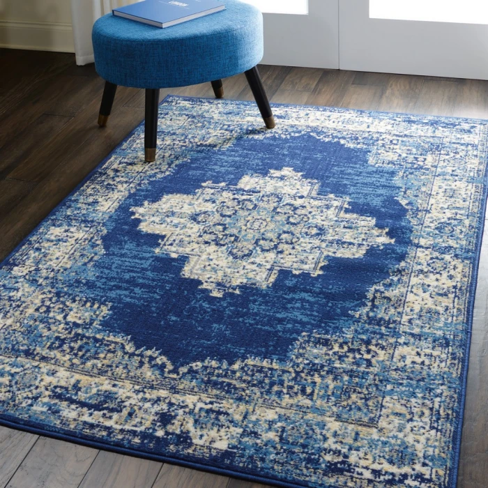 Nourison Grafix Area Rug GRF14-Navy Blue