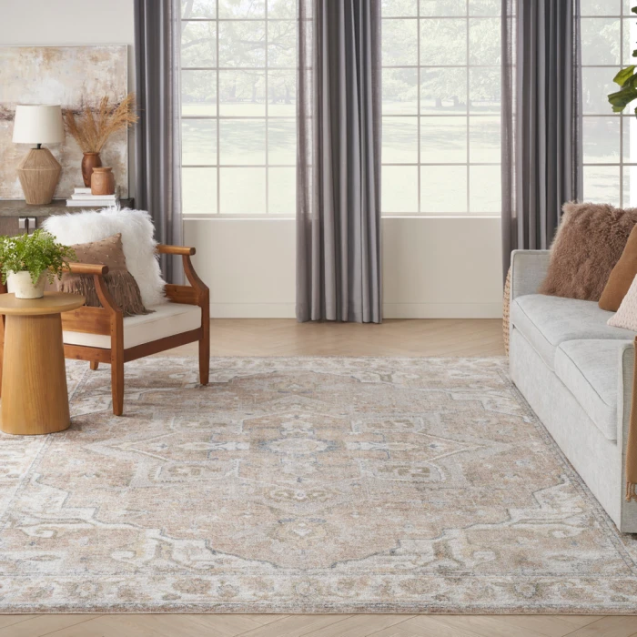 Nourison Astra Machine Washable Area Rug ASW12 Beige