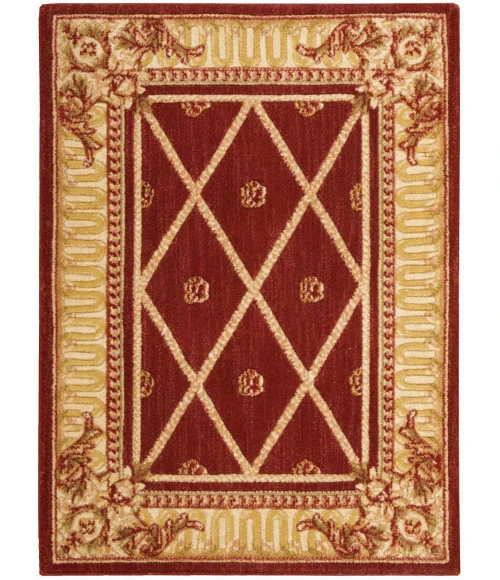 Nourison Home Ashton House Red AS03 2ft. x 2ft.9in. Rect. Rug