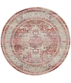 Nourison Home Vintage Kashan VKA07 Red/Ivory 4 ft. Round Area Rug