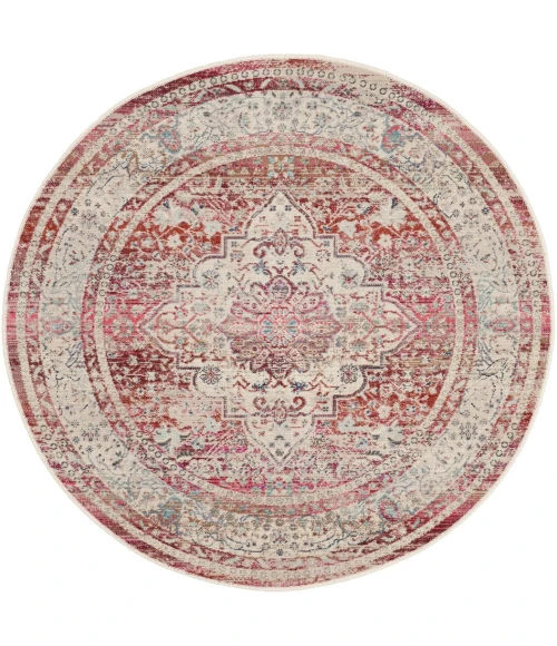 Nourison Vintage Kashan Area Rug VKA07-Red/Ivory