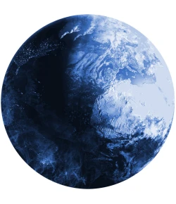 Nourison Home Imagination IMA10 Blue 5 ft. Round Area Rug