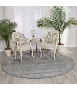 Nourison Home Twilight TWI05 Slate 8 ft. Round Area Rug