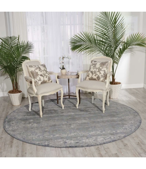 Nourison Twilight Round Area Rug TWI05 Slate 8' Round
