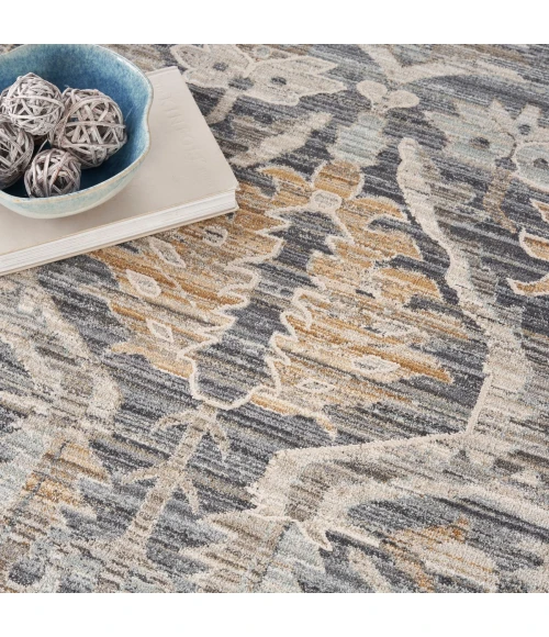 Nourison Lynx Navy Multicolor LNX02 8 ft. X Round Rug