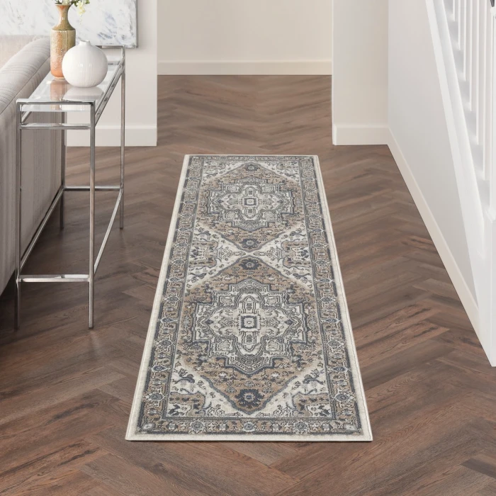 Nourison Quarry Ivory Taupe QUA18 8 ft. Rect. Rug