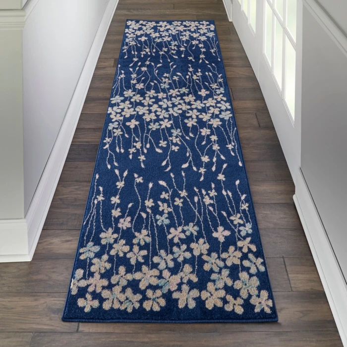 Nourison Tranquil Runner Area Rug TRA04-Navy