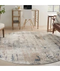 Nourison Quarry Beige Grey QUA01 8 ft. X Round Rug