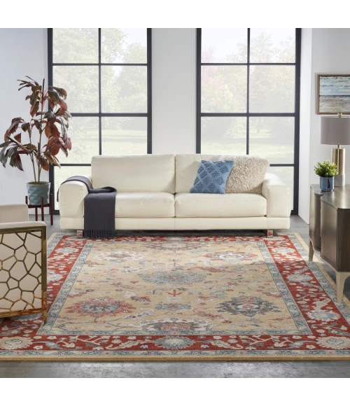 Nourison Parisa Area Rug PSA07 Gold Brick 8'6" x 11'6"