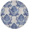 Nourison Home Whimsicle WHS11 Ivory Navy 8 ft. Round Area Rug