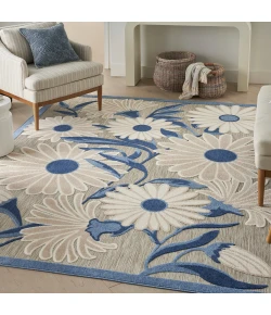 Nourison Home Aloha ALH33 Blue Grey 5 ft. 3 in. X 7 ft. 5 in. Area Rug