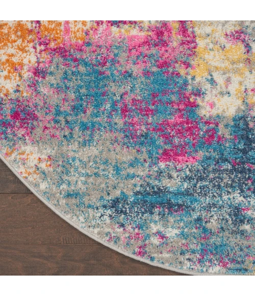 Nourison Passion Round Area Rug PSN36-Ivory/Multi