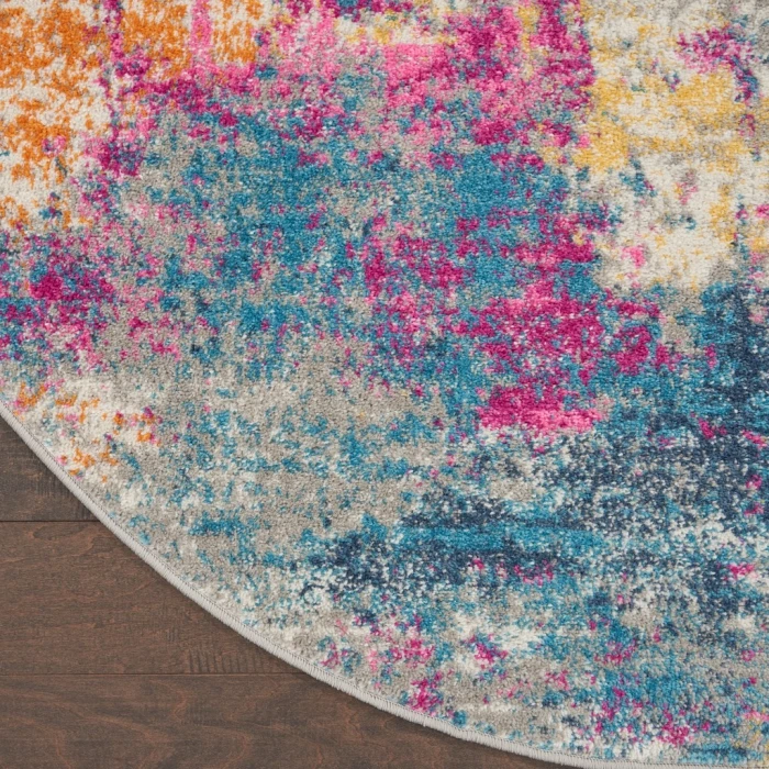 Nourison Passion Round Area Rug PSN36-Ivory/Multi