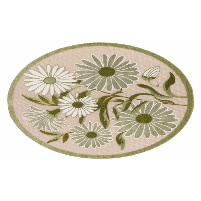 Nourison Aloha Ivory Green ALH33 5 ft. 3 in. Round Rug