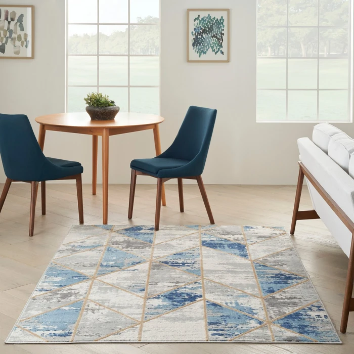 Nourison Elation Area Rug ETN12 Grey/Multi 7'10" x 9'10"