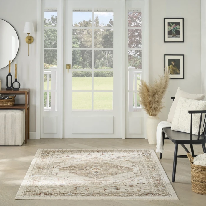 Nourison Home Pardis Cream / Ivory PRD02 5ft.3in. x 7ft. Rect. Rug