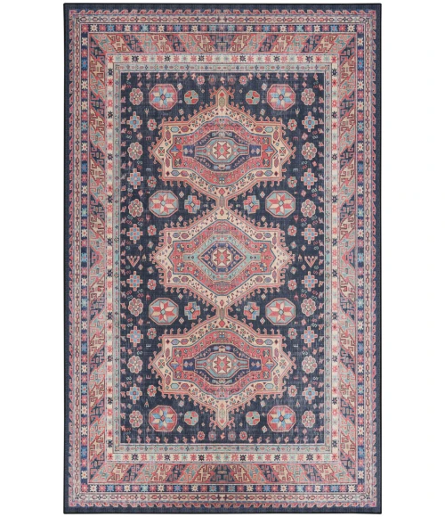 Nourison Vintage Home Navy VNH03 5 ft. X 7 ft. Rectangle Rug