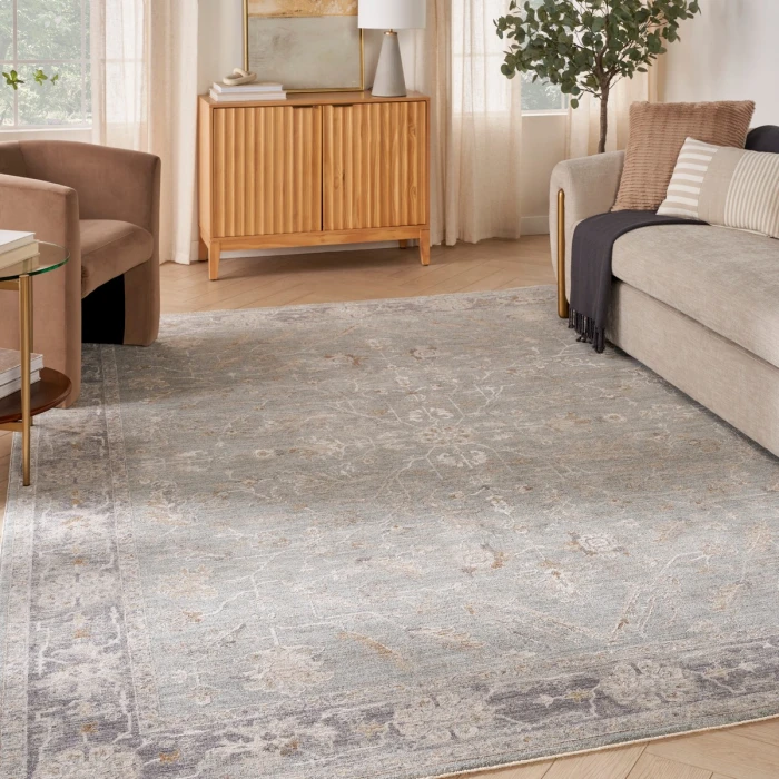 Nourison Infinite Blue Ivory IFT01 9 ft. X 13 ft. Rect. Rug