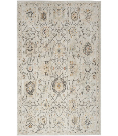 Nourison Oushak Home Grey OUS01 5 ft. 5 in. X 7 ft. 3 in. Rectangle Rug