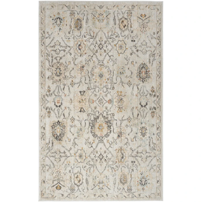 Nourison Oushak Home Grey OUS01 5 ft. 5 in. X 7 ft. 3 in. Rectangle Rug